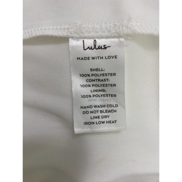 Lulus Size XS White Crochet Lace Chiffon Party Dress - Picture 5 of 6